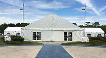 Double French Doors on Structure Tent